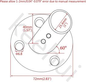 img 3 attached to 🛥️ Keehui Heavy Duty 316 Stainless Steel Marine Grade Boat Hand Railing Fittings - Round 1'' Base - 30 Degree Tube Base