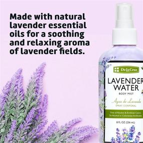 img 3 attached to Revitalize Your Senses with De La Cruz Lavender Water Body Mist - Skin and Hair Lavender Spray Enhanced with Pure Lavender Essential Oil 8 fl oz (236 mL)