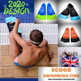 img 3 attached to 🏊 SCOOB Swimming Training Fins: Travel Size Flippers for Snorkeling, Diving, and Pool Activities - Men, Women, Kids, with Trendy Two Tone Design. Includes Travel Mesh Bag!