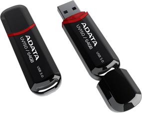 img 3 attached to ADATA UV150 64GB USB 3.0 Snap-on Cap Flash Drive, Black - High Performance Storage (AUV150-64G-RBK)