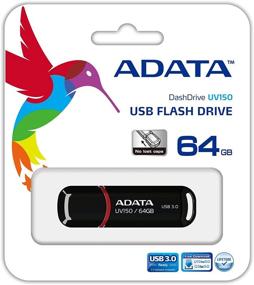img 2 attached to ADATA UV150 64GB USB 3.0 Snap-on Cap Flash Drive, Black - High Performance Storage (AUV150-64G-RBK)