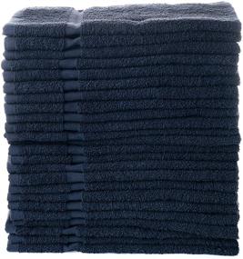 img 1 attached to 🖤 Simpli-Magic 79178 Cotton Hand Towels, 16"x27", 12 Pack, Black, Non Bleach Proof 12 Count - Premium Quality & Soft Absorbent Towels