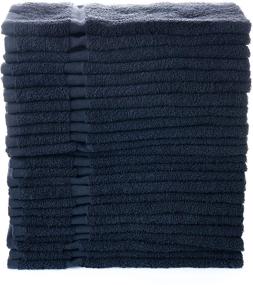 img 4 attached to 🖤 Simpli-Magic 79178 Cotton Hand Towels, 16"x27", 12 Pack, Black, Non Bleach Proof 12 Count - Premium Quality & Soft Absorbent Towels