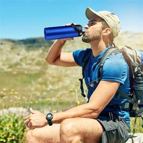 img 3 attached to 🥤 Straw Lid with Flexible Handle for Yeti Rambler 18-64 oz - Replacement Cap with Straws for Yeti Water Bottle