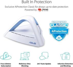 img 2 attached to 📶 ASUS AC1750 Mesh WiFi System (Lyra Trio 3PK) - Whole Home Coverage up to 5,400 sq.ft &amp; 6+ Rooms, Alexa Compatible, AiMesh Support, Free Lifetime Internet Security, Parental Control