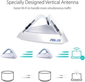 img 3 attached to 📶 Меш-система WiFi ASUS AC1750 (Lyra Trio 3PK) - Полное покрытие дома до 500 кв.м и 6+ комнат, совместима с Alexa, поддерживает AiMesh, бесплатная защита Интернета на всю жизнь, родительский контроль