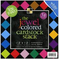 🌈 dcwv textured jewel colored cardstock stack: 58 sheets, 12 x 12 inches logo