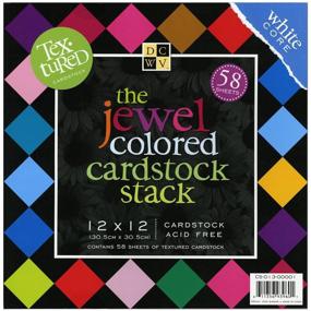 img 4 attached to 🌈 DCWV Textured Jewel Colored Cardstock Stack: 58 Sheets, 12 x 12 inches