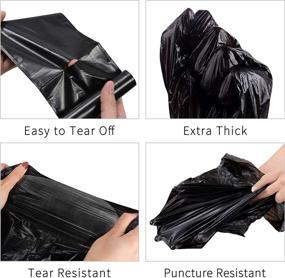 img 1 attached to 🗑️ Toplive Small Trash Bags, 100 Count 4 Gallon Garbage Bags [Extra Thick][Leak Proof] for Home, Bathroom, Bedroom, Office Trash Can - Black (2 Rolls)