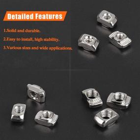 img 1 attached to 🔩 240-Piece HELIFOUNER 2020 Series T Nuts Assortment Kit - M3 M4 M5 T Slot Nut Variety