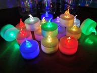 🕯️ lanker 24-pack led tea lights candles - 7 color changing flameless tealight candle set - long lasting battery operated fake candles - ideal decoration for wedding, halloween, and christmas (multi-color - 24pcs) логотип