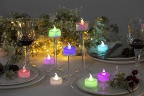 img 3 attached to 🕯️ LANKER 24-Pack LED Tea Lights Candles - 7 Color Changing Flameless Tealight Candle Set - Long Lasting Battery Operated Fake Candles - Ideal Decoration for Wedding, Halloween, and Christmas (Multi-Color - 24pcs)