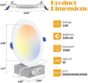 img 3 attached to 💡 Advanced Industrial Electrical Ultra Thin Recessed Junction Selectable Brightness