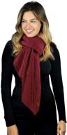 🧣 warm and stylish c.c women's boucle knit bias cut whipstitched edged long scarf wrap: perfect winter fashion accessory logo