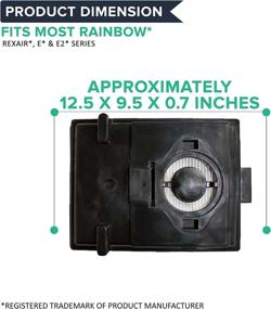 img 1 attached to 🔍 Crucial Vacuum Replacement Vacuum Filters: Compatible with Rainbow Rexair Part # R10520,R-10520,R12106B & Models E series,E2 series - 2 Pack Washable HEPA Style Filters for Home