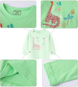 img 2 attached to 🌸 Girls' Clothing: Flower Unicorn Stripe Long Sleeve T-Shirts, Tops, Tees & Blouses