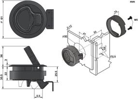 img 3 attached to 🔒 WINOMO Black Locking Flush Pull Slam Latch Hatch Lift for Marine Boat Camper Rv Trailer: Secure and Convenient Access Solution