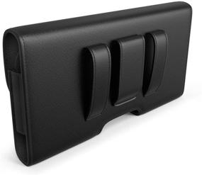 img 3 attached to 📱 Reiko Premium Eco-Friendly Leather Phone Pouch Belt Clip Holster - Mobile Vogue (Black-MV102) - Compatible with iPhone, Galaxy, Stylo, and Android Phones with Protective Cases (6.6 x 3.5 x 0.7 in)