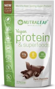 img 4 attached to 🌱 NUTRALEAF Plant Based Protein + SUPERFOODS - Dark Chocolate Vegan Protein with 15 Superfoods – Keto Friendly, Low Calorie, Non GMO, Gluten Free – No Added Sugar (20 Servings)