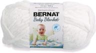 🧶 пряжа для детских пледов bernat baby blanket - супертолстая, 6-я классификация, белая - 100 г, машинная стирка и сушка - один клубок. логотип
