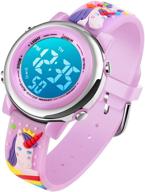 ⌚ waterproof luminous stopwatch wristwatch for girls - electronic timepiece logo