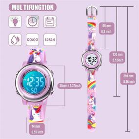 img 3 attached to ⌚ Waterproof Luminous Stopwatch Wristwatch for Girls - Electronic Timepiece