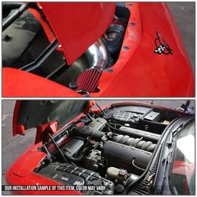 img 2 attached to Enhance Performance with DNA MOTORING AIPBK-CC57L-RD Short Ram Air Intake System