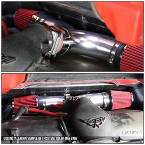 img 3 attached to Enhance Performance with DNA MOTORING AIPBK-CC57L-RD Short Ram Air Intake System