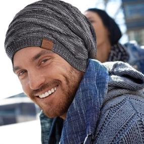 img 1 attached to 🧣 TORUBIA Winter Beanie Hat & Scarf: Slouchy Cable Knit Watch Cap & Neck Gaiter Set for Men Women – Warm and Stylish