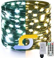 🎄 brizlabs 98ft christmas string lights with 300 led, warm white & cool white, 11 functions, remote connectable, color changing, outdoor christmas tree lights for indoor patio home xmas decor логотип