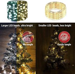 img 2 attached to 🎄 BrizLabs 98ft Christmas String Lights with 300 LED, Warm White & Cool White, 11 Functions, Remote Connectable, Color Changing, Outdoor Christmas Tree Lights for Indoor Patio Home Xmas Decor