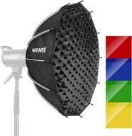 📦 neewer 25.6"/65cm dodecagon softbox with 4 color filters, diffusers & grid + carry bag for neewer cb60 cb100 cb150, aputure 300d ii, godox sl-60w sl150w ii & more bowens mount lights logo