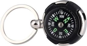 img 1 attached to 🧭 Tyre Shaped Mini Compass Keychain - Portable Metal Compass for Camping, Climbing, Hiking, Traveling - Christmas Gifting Fun Keychain