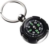 🧭 tyre shaped mini compass keychain - portable metal compass for camping, climbing, hiking, traveling - christmas gifting fun keychain logo