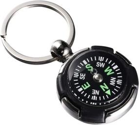 img 4 attached to 🧭 Tyre Shaped Mini Compass Keychain - Portable Metal Compass for Camping, Climbing, Hiking, Traveling - Christmas Gifting Fun Keychain