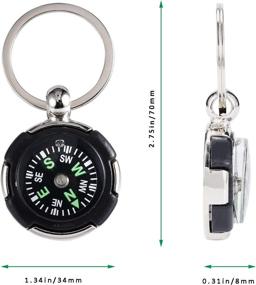 img 3 attached to 🧭 Tyre Shaped Mini Compass Keychain - Portable Metal Compass for Camping, Climbing, Hiking, Traveling - Christmas Gifting Fun Keychain