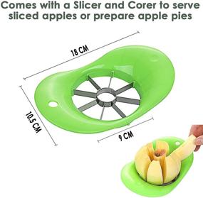 img 1 attached to 🍏 Effortless Apple and Pear Peeling with EZMO: Stainless Steel Blades, 8 Wedges Slicer and Corer