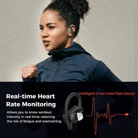 img 2 attached to AXLOIE Upgraded Wireless Earbuds with Heart Rate Monitoring | Bluetooth 5.2 Stereo Headphones | 4 Mics | Sporty In-Ear Bluetooth Headsets for Workout, Gym, Running