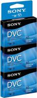 📼 sony dvm60prr/3 60-minute dvc tape with convenient hang tab for enhanced searchability logo