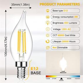 img 3 attached to Ascher E12 Candelabra LED Light Bulb 95 CRI