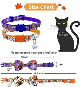 img 2 attached to Pohshido 2 Pack Halloween Cat Bowtie Collar: Festive Holiday Collars for Artful Kitty Cats