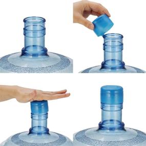 img 3 attached to 🚱 WINBOB 3 and 5 Gallon Non-Spill Caps: Anti-Splash Water Bottle Snap On Cap (5PCS)