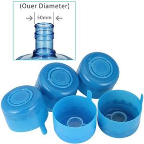 img 2 attached to 🚱 WINBOB 3 and 5 Gallon Non-Spill Caps: Anti-Splash Water Bottle Snap On Cap (5PCS)