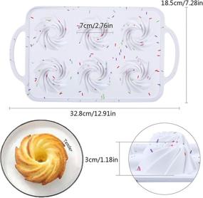 img 3 attached to Силиконовый европейский кекс с антипригарным покрытием Brownie White