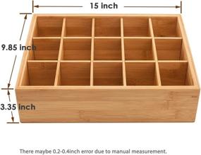 img 3 attached to 🗄️ GOBAM Closet Drawer Organizer: Tidy up Your Wardrobe with 15 Compartments - Bamboo Storage Solution for Ties, Bras, Briefs, Socks, and More