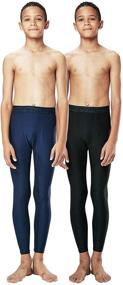 img 4 attached to 🏃 DEVOPS Compression Baselayer Running Leggings: Performance-enhancing Boys' Apparel for Active Lifestyle.