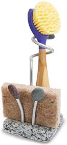 img 1 attached to 💦 Sea Stones Splash Sponge and Brush Holder: Streamlined One-Handed Grab in a Modern USA-Made Design