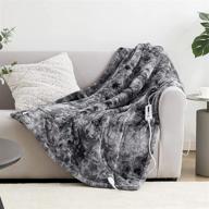 🔥 eheyciga electric heated blanket throw: faux fur shepa, 5 heat settings, 3-hour auto off, grey - 50 x 60 inches logo