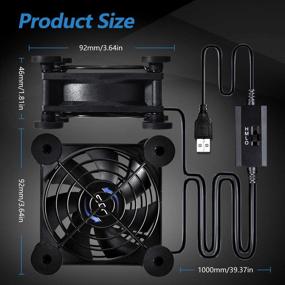img 2 attached to 🌀 SCCCF Dual 80mm USB Speed Control Fan: Portable Cooling Solution for TV, Router, DVR, Playstation, Xbox & More