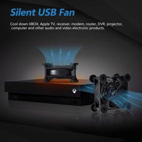 img 3 attached to 🌀 SCCCF Dual 80mm USB Speed Control Fan: Portable Cooling Solution for TV, Router, DVR, Playstation, Xbox & More